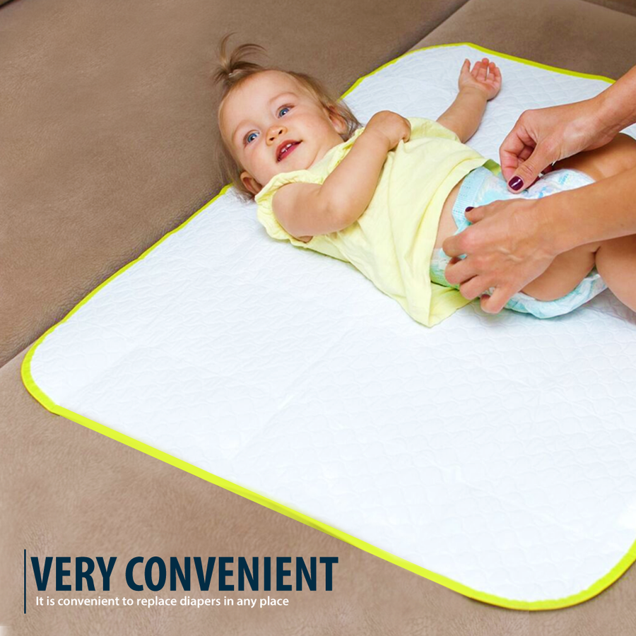 White Changing Mat White Waterproof Diaper Portable Travel Foldable Eco Friendly Non Toxic ...