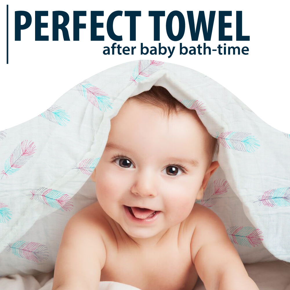 Large White/Gray Muslin Baby Wrap Bamboo Cotton Modern Organic