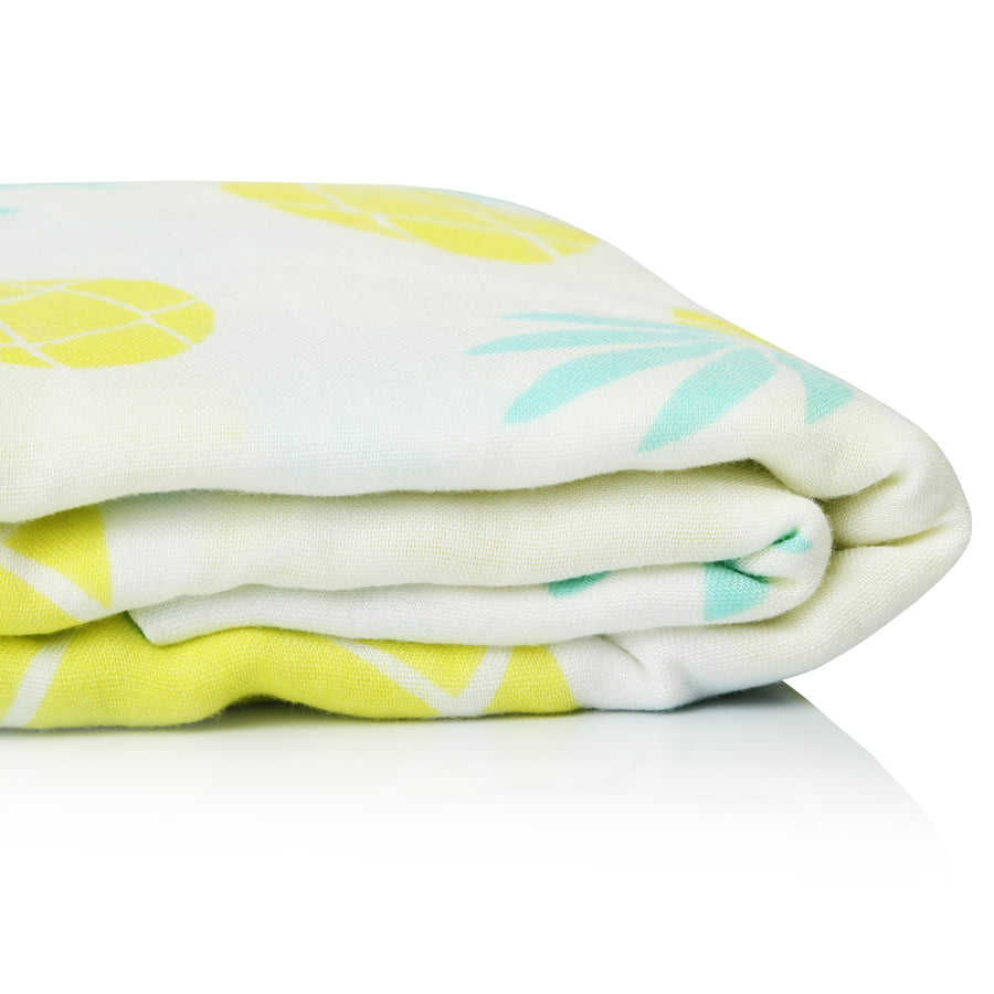 Muslin Swaddle Blanket (Pineapple)