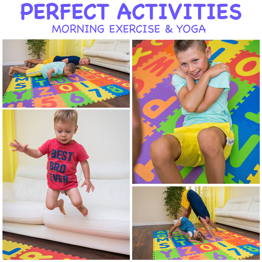 Foam Play Mat for Kids 100% NON-TOXIC 36 Tiles 12x12 Total Coverage 36 –  Baby Loovi