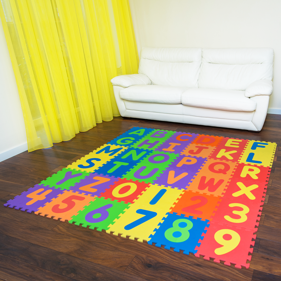 Foam Play Mat for Kids 100% NON-TOXIC 36 Tiles 12x12 Total Coverage 36 Sq Ft