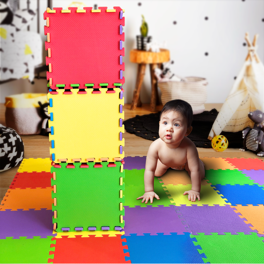 Kids Play Mat for Play & Exercise 36 Tiles 12x12 Total Coverage 36 Sq Ft