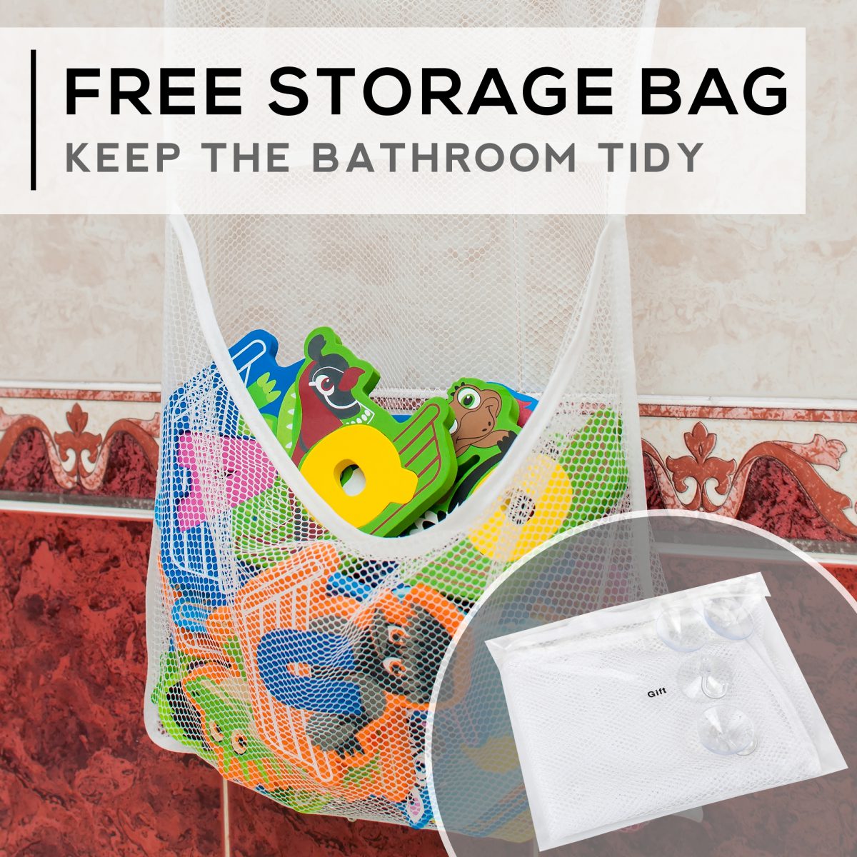 Baby Foam Alphabet Bath Non Toxic Letters Toy (with FREE mesh bag) for